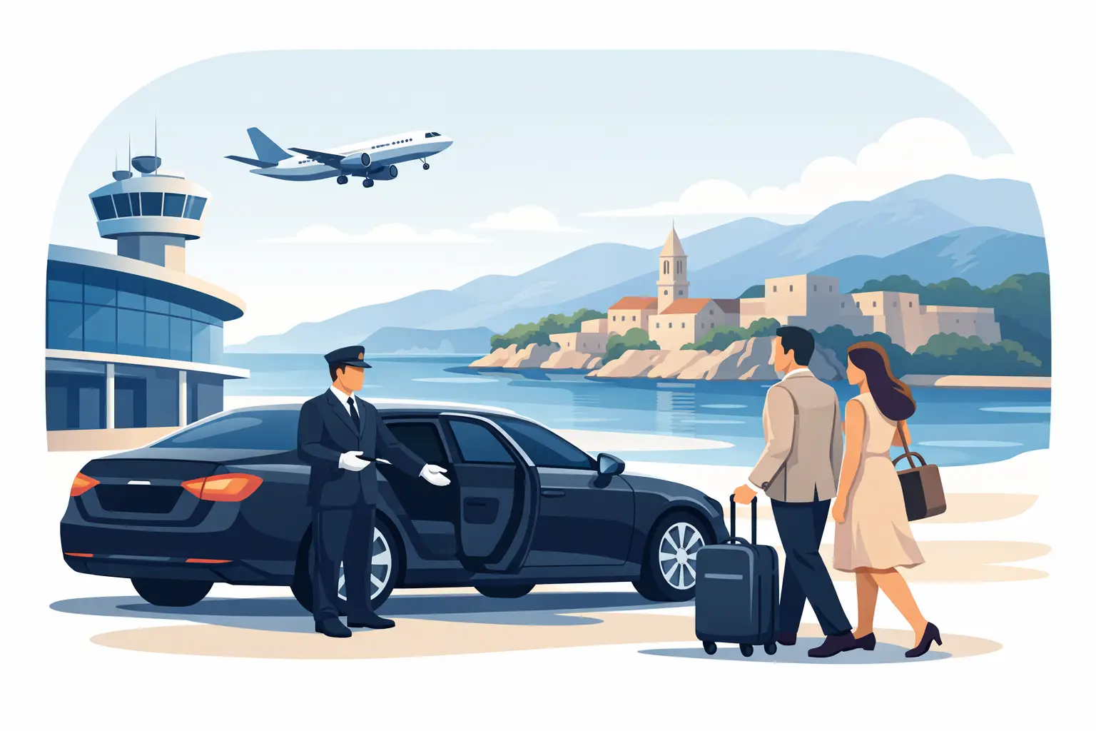 Split Airport Transfer for a Refined Arrival